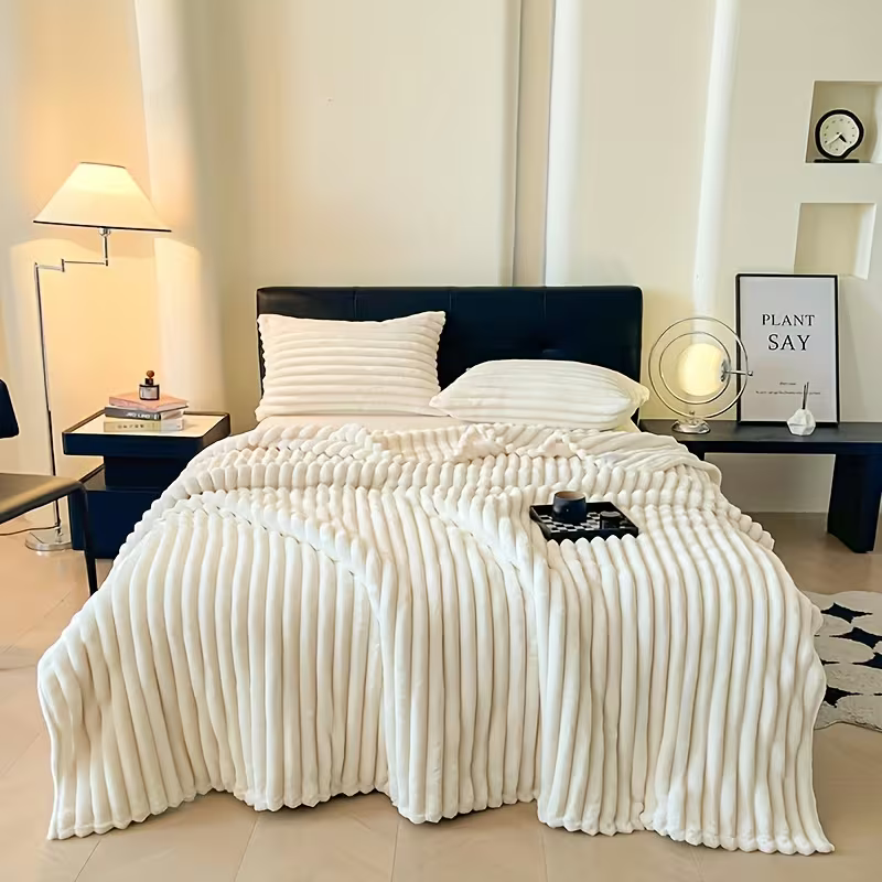 Nuvora™ – Manta Trançada Premium Ultra Macia - Toque Aveludado - Design Sofisticado + 2 Fronhas