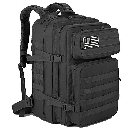 Mochila Tática Militar Preta 50L