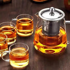 Bule de Vidro Borosilicato com Infusor de Aço Inoxidável