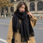 Cachecol Pashmina Feminino Grosso de Inverno