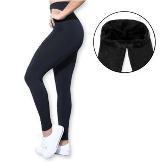 Calça Legging Flanelada de Inverno Plus Size