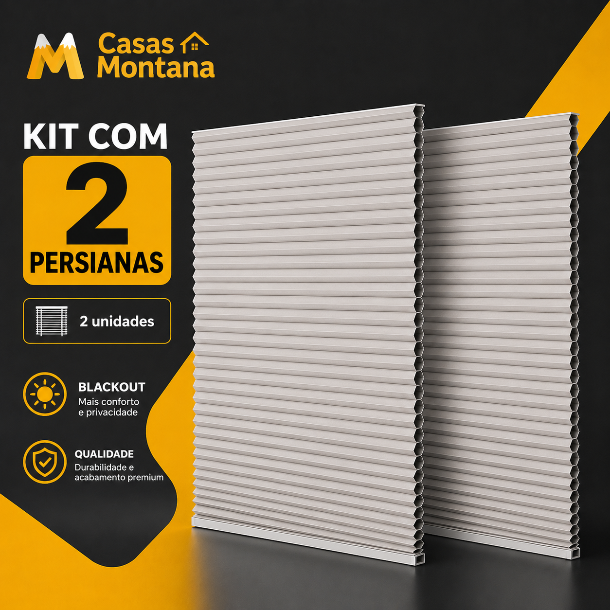 Persiana Plissada Blackout Sem Furos – Fácil Instalação e Ajuste Livre