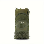 Kit Bota Tática Militar Tarkos Masculina em Couro Legítimo e Nylon + BRINDES: Cinto, Carteira e Relógio Tático