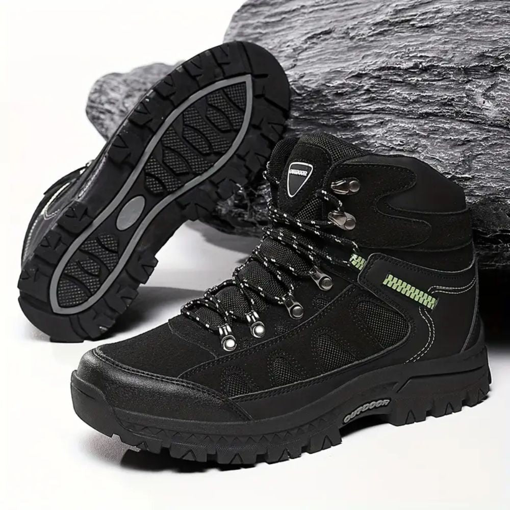 Kit Bota Tática Militar Branvek Masculina em Couro Legítimo e Nylon + BRINDES: Cinto, Carteira e Relógio Tático