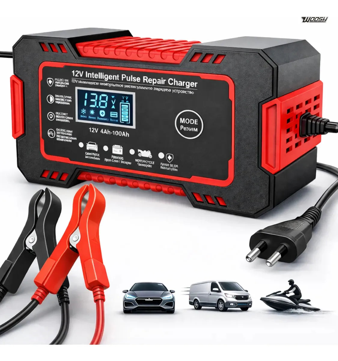 Carregador Inteligente De Bateria Automotiva 12v