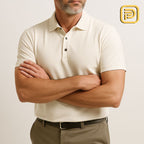 [PAGUE 3 LEVE 4] Camisa Polo Casual em Malha Sem Costura de Seda Gelo e Elastano + BRINDES: 2 Calças Alfaiataria e Cinto