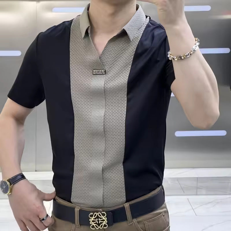 [PAGUE 3 LEVE 5] Camisa Polo Casual Versatto em Viscose, Seda Gelo e Elastano + Brindes: 3 Bermudas e Relógio