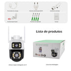 Câmera Dupla 5g Wi-Fi Full HD 1080p a Prova d'Agua + Cartão de Memória 32gb