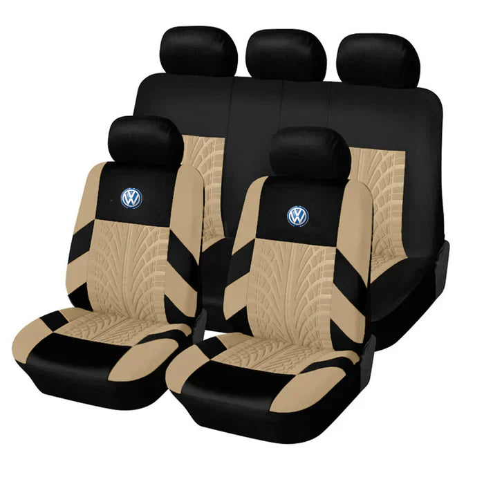 Kit Capa para Banco de Carro Universal JettaSport + 3 BRINDES: Capa Volante, Relógio e Adesivo